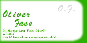 oliver fass business card